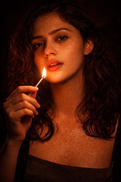 The Flame Within: A Portrait of Intensity
