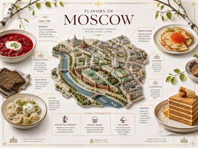 Moscow's culinary map blends fine dining with architectural diorama art.