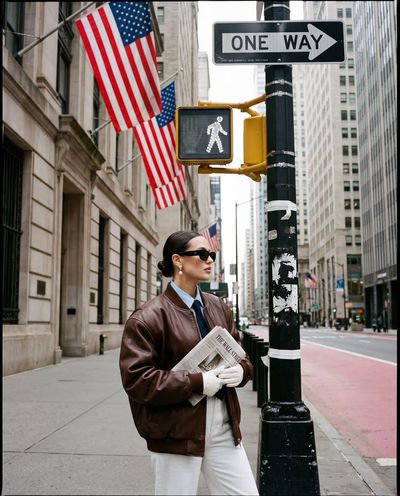 Chic Street Elegance: Wall Street Fashion Shoot