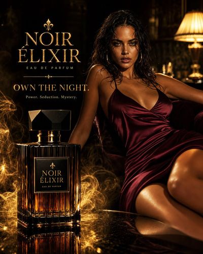 Noir Élixir: Seductive Night in Cinematic Luxury