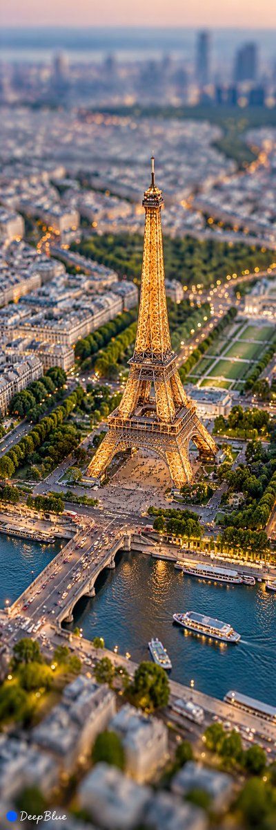 Aerial tilt-shift photography transforms busy city into tiny toy model
