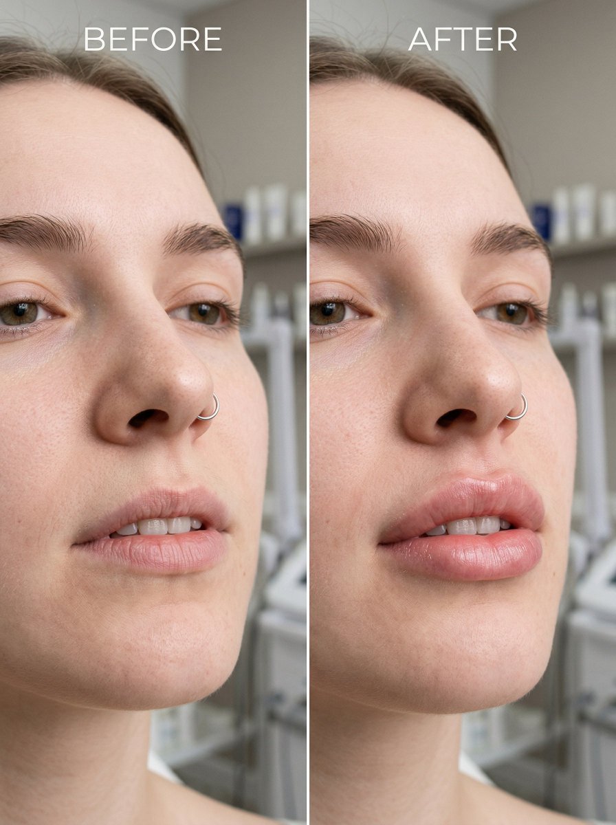 Subtle Lip Transformation: A Realistic Before and After