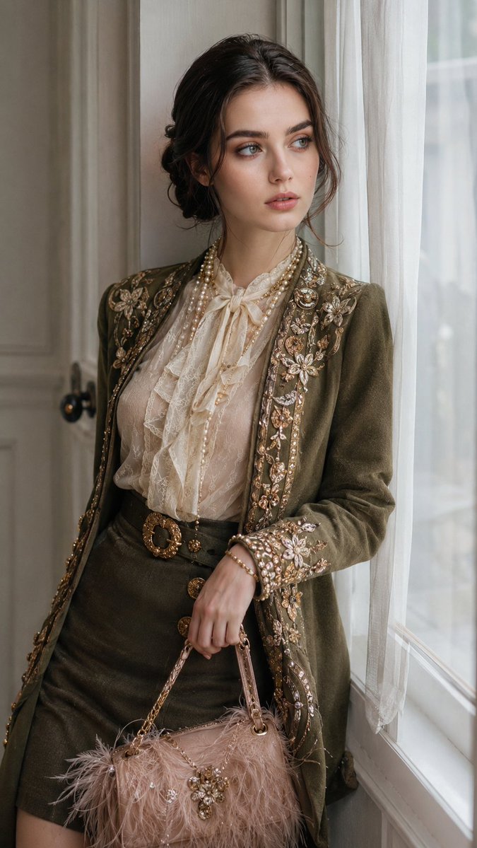 Timeless Elegance: A Vintage Fashion Portrait