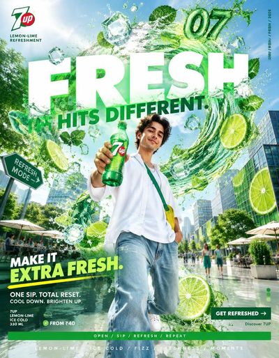 7UP Transforms Urban Heat into a Surreal Wave of Refreshing Energy