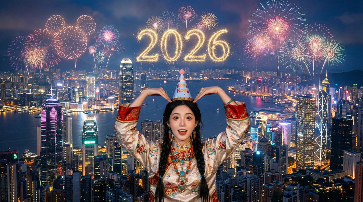 Heartfelt Celebration Over Hong Kong's Skyline