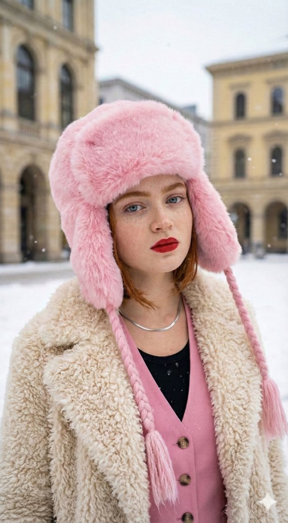 Chic Winter Elegance: A Portrait of Fashion and Serenity