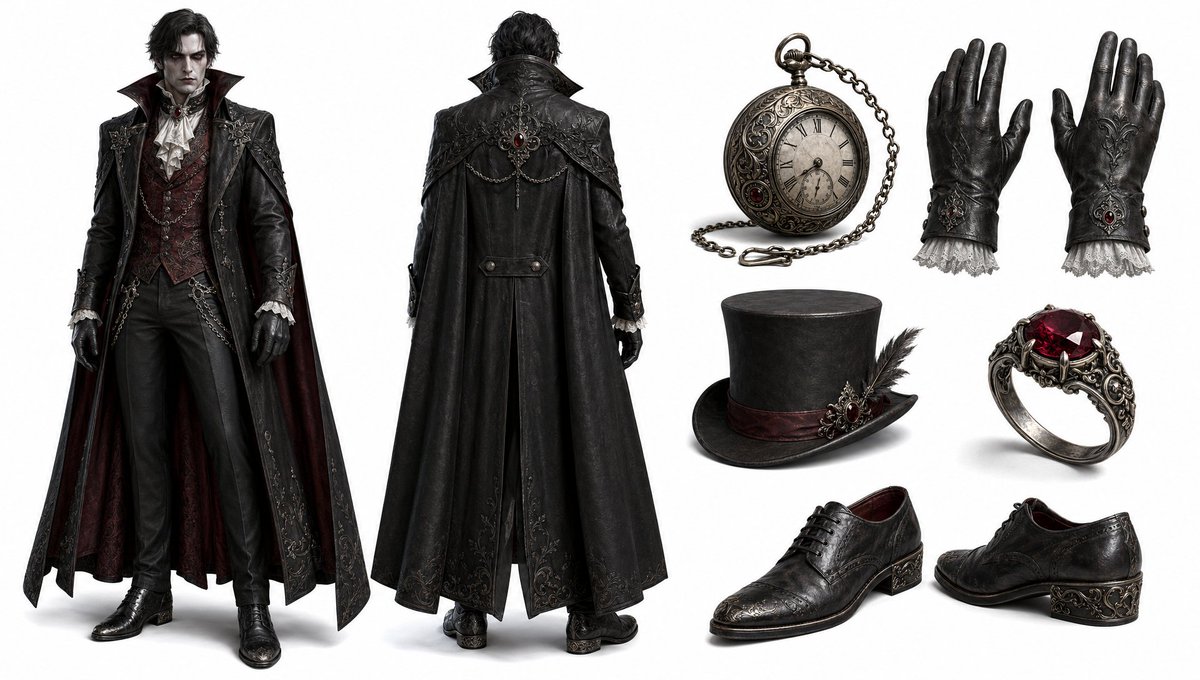 Sophisticated Vampire Outfit Design