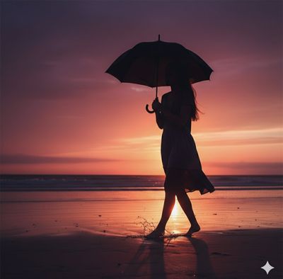 The Silent Walk: A Dusk-Touched Duality