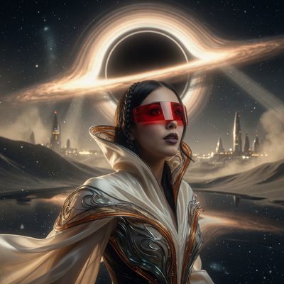Futuristic Elegance Amidst the Void