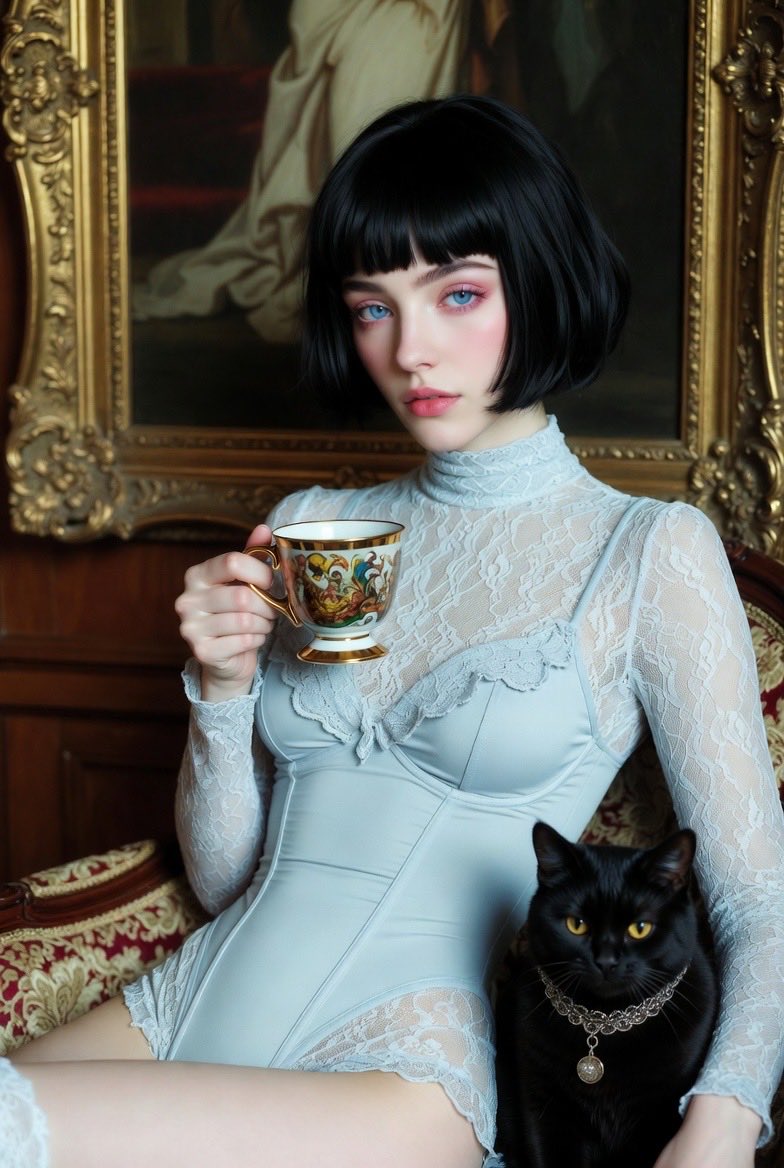 Vintage Glamour Meets Dark Academia: A Portrait of Elegance