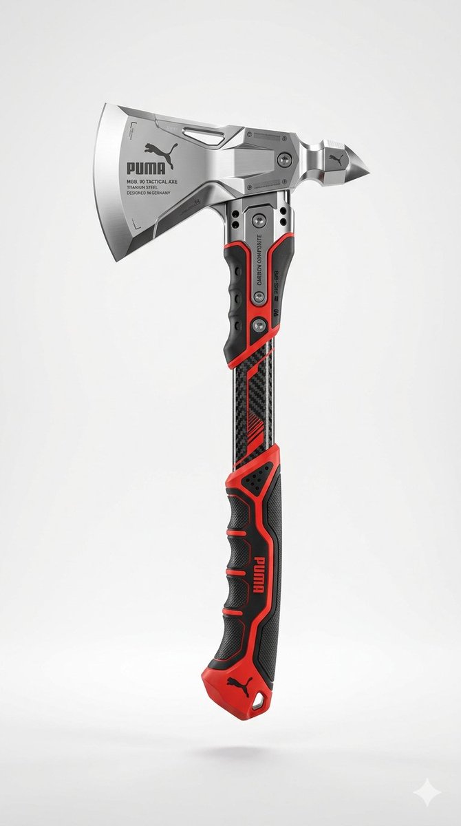 Futuristic Gemini Nano Axe in Premium Brand Style