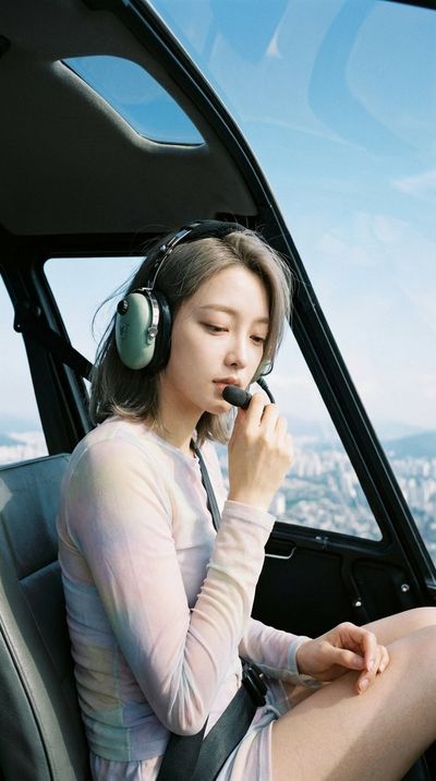Silent Skies: A Serene View from the Cockpit Above the City