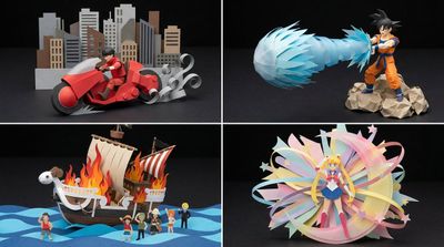 Crafting Iconic Manga Moments in Paper