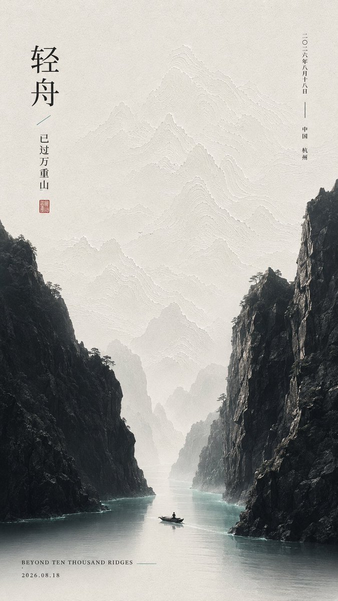 Create a Sophisticated Eastern Aesthetic Art Poster with Minimalism