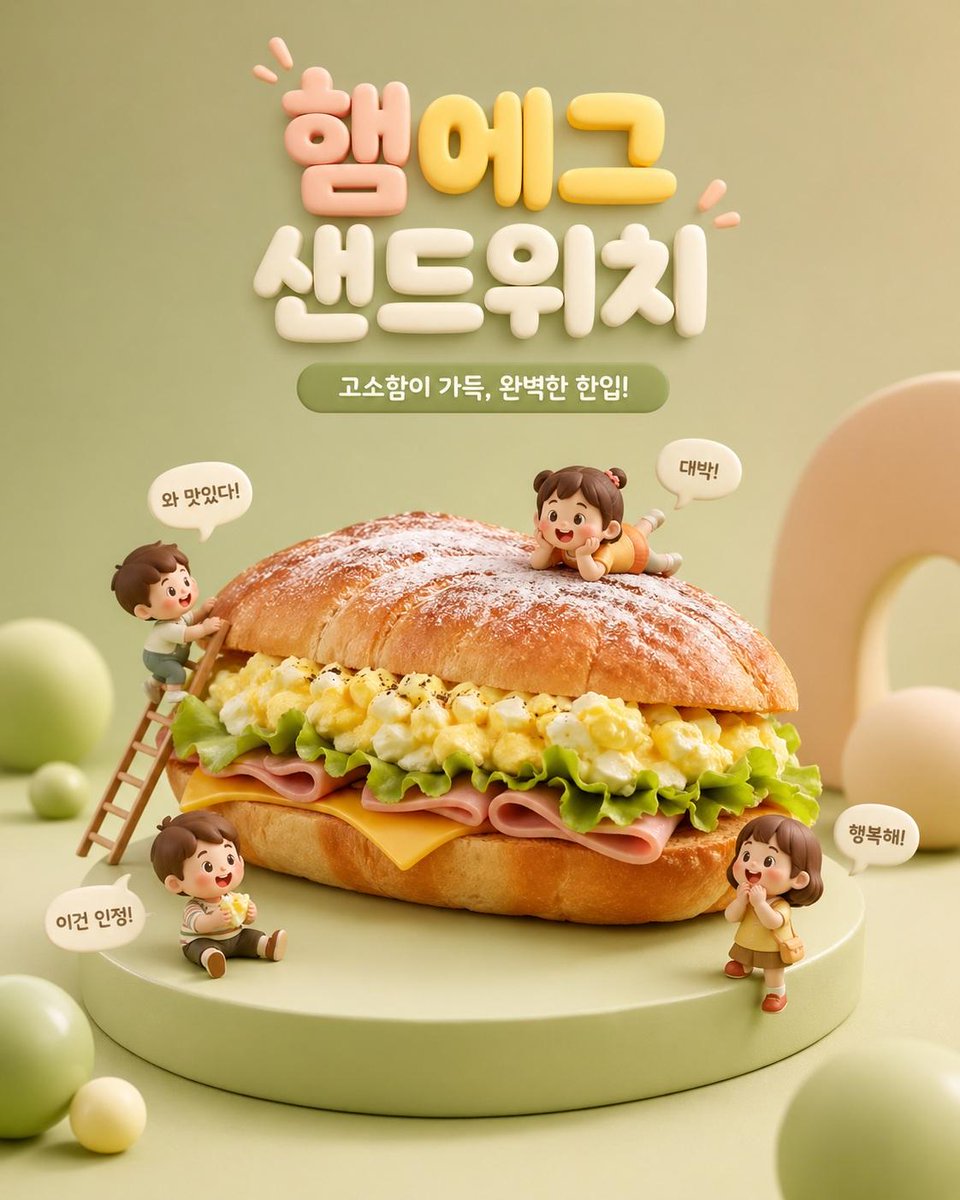 Playful 3D Sandwich Adventure with Chibi Characters