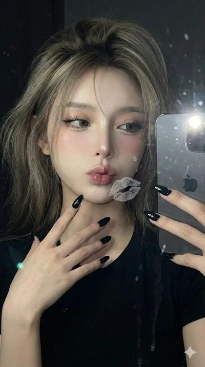 Gritty Glam: Mirror Selfie in Soft Glam Vibes