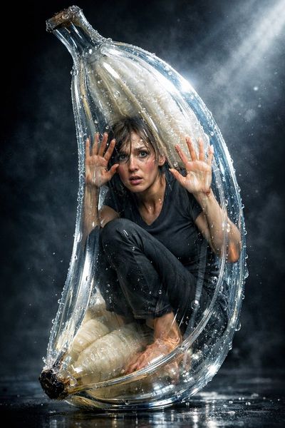 Trapped in a Transparent Prison: A Surreal Portrait