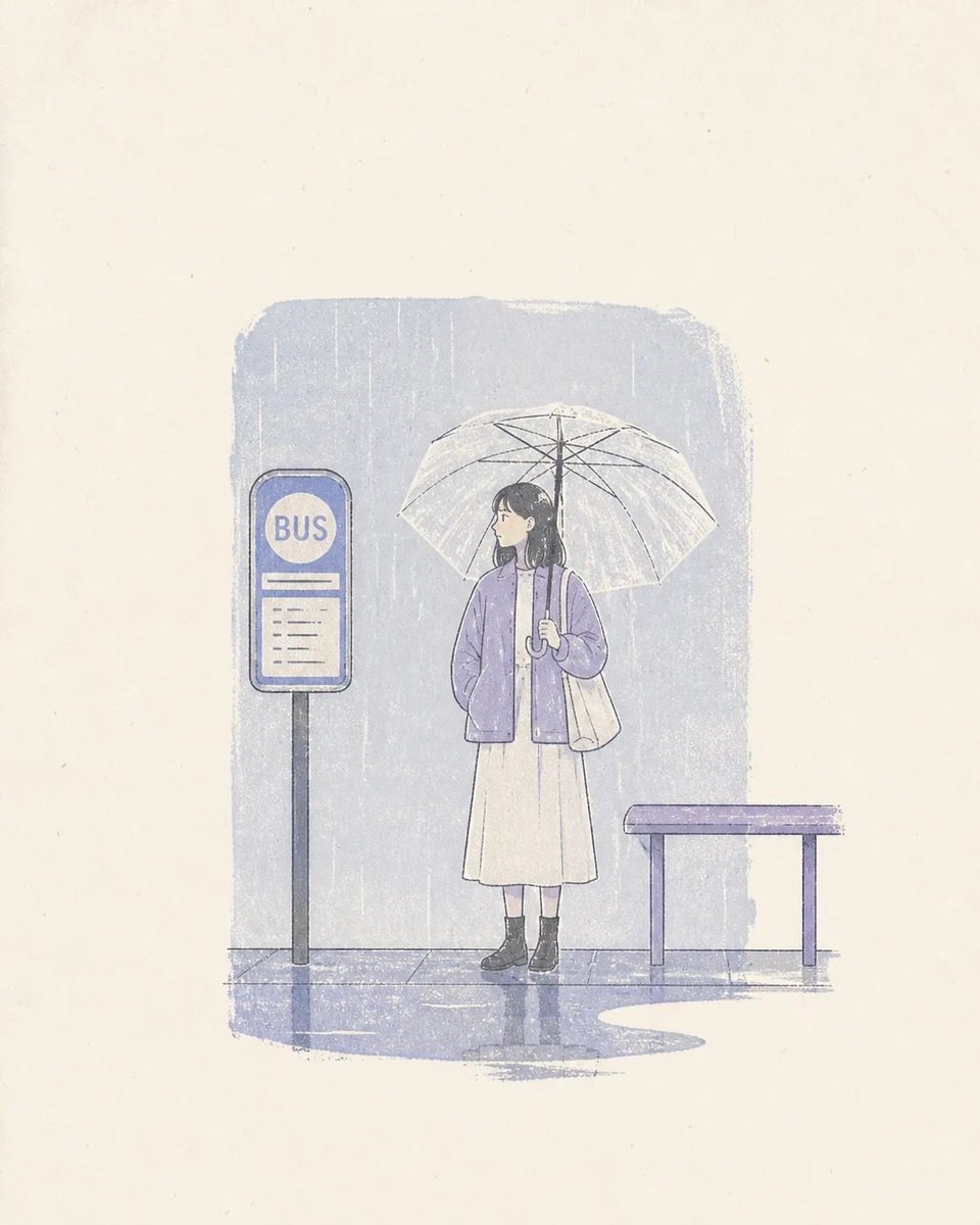 Pastel Risograph Calm Poster