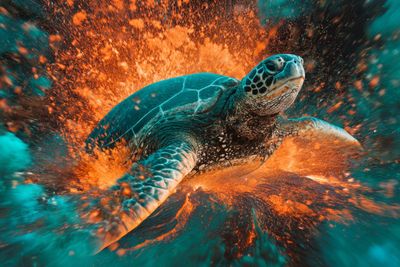 Molten Fury: Dynamic Volcanic Eruption in Fiery Motion