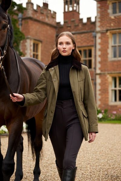 Elegance in the Estate: A Girl and Her Horse