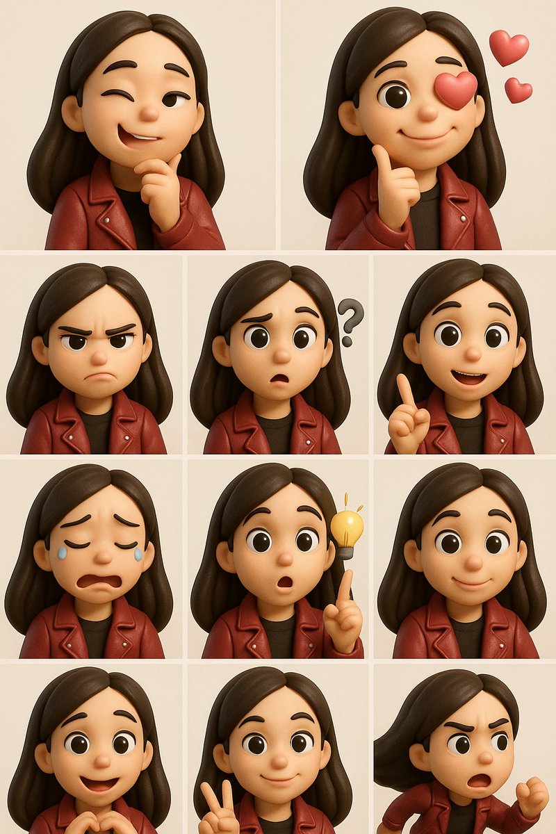 Express Yourself: 3D Cartoon Sticker Creations!