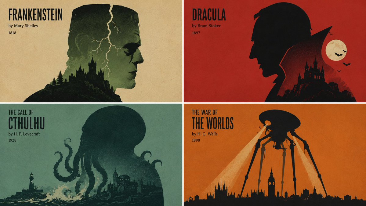 A minimal poster merges a character profile with a city skyline in flat ink