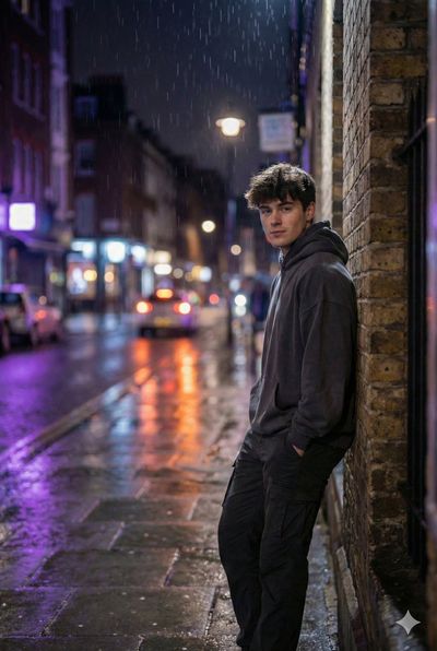 Urban Elegance: A Cinematic Portrait in Neon