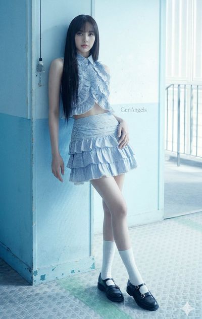 Serene Portrait of Contemplation in Cool Cyan Light
