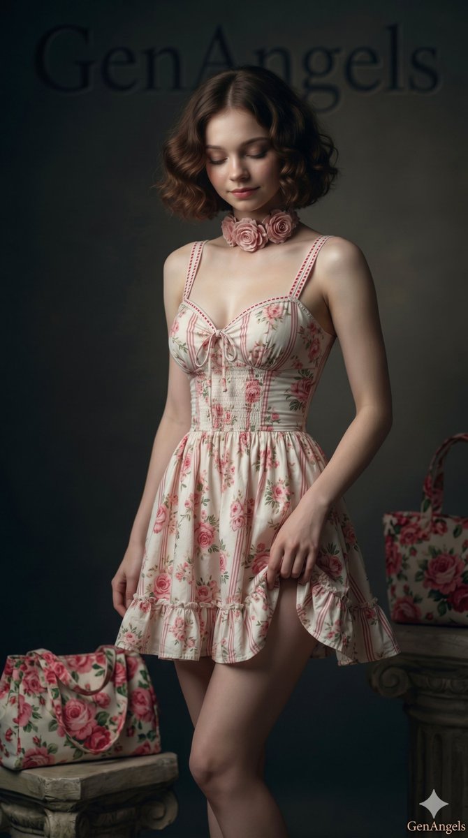 Springtime elegance blooms in a shadowed studio portrait