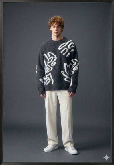 Cinematic Fashion: Grey Elegance in Soft Focus