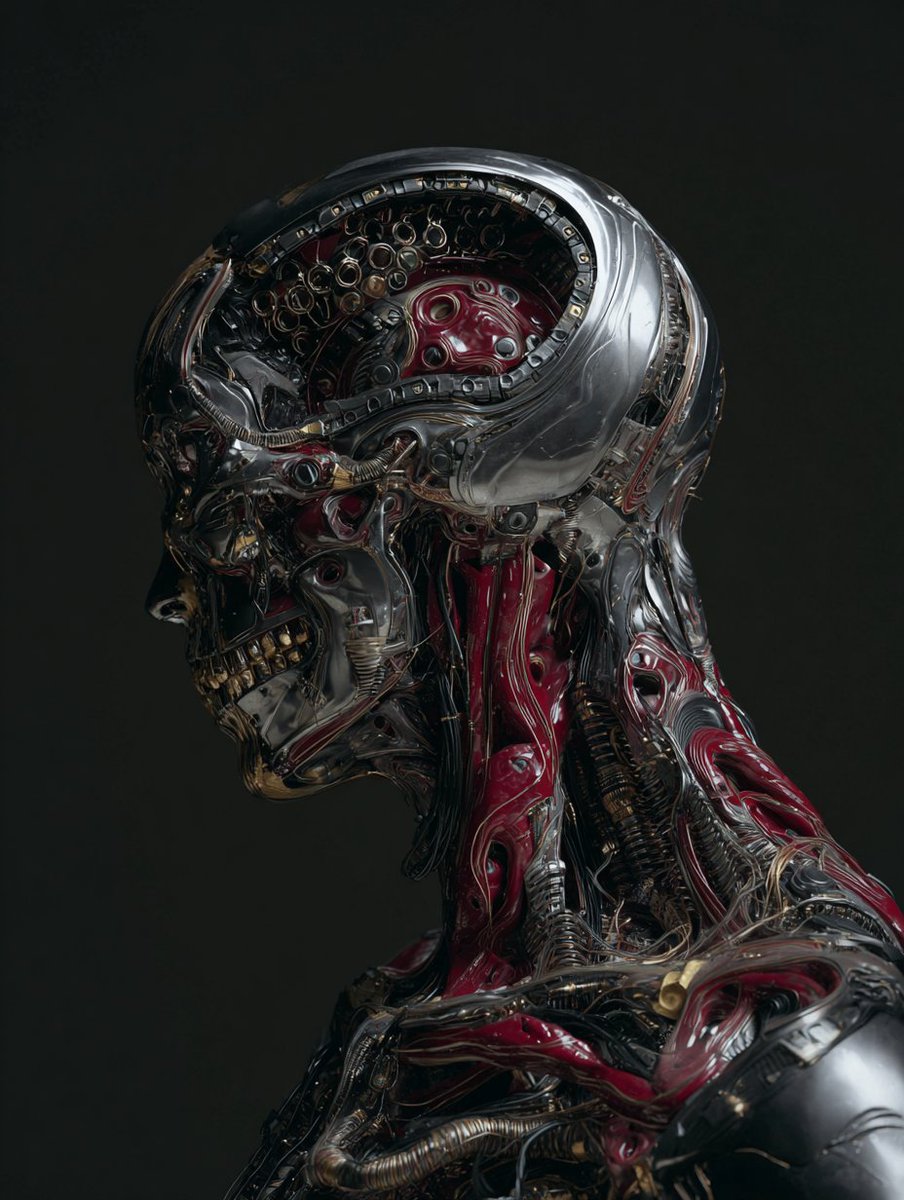 Cybernetic Skull: A Fusion of Flesh and Metal