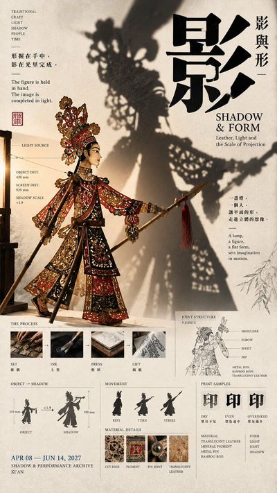 Designing a Vertical East Asian Editorial Poster with Dynamic Physical Interactions
