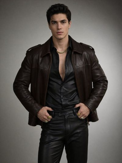 High-Fashion Tension: Dark Leather & Cinematic Cool