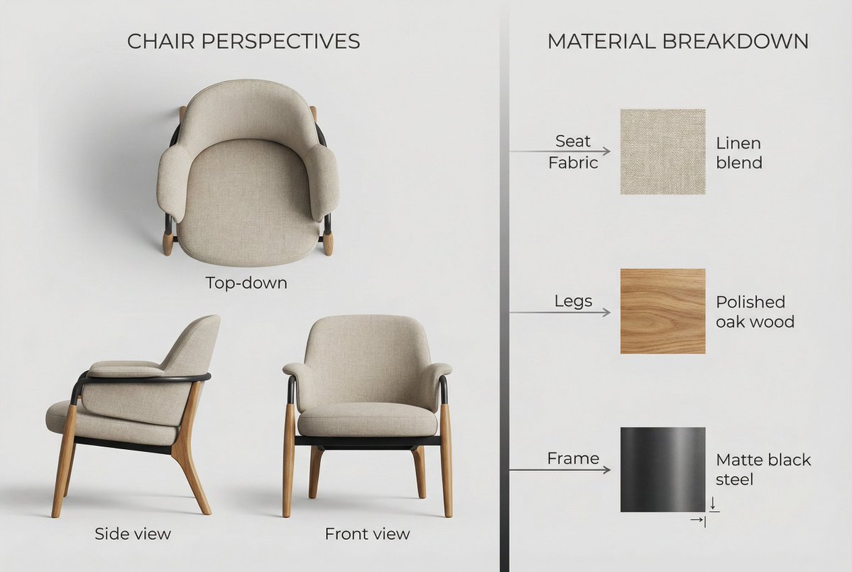 Chic Chair Showcase: A 3D Perspective