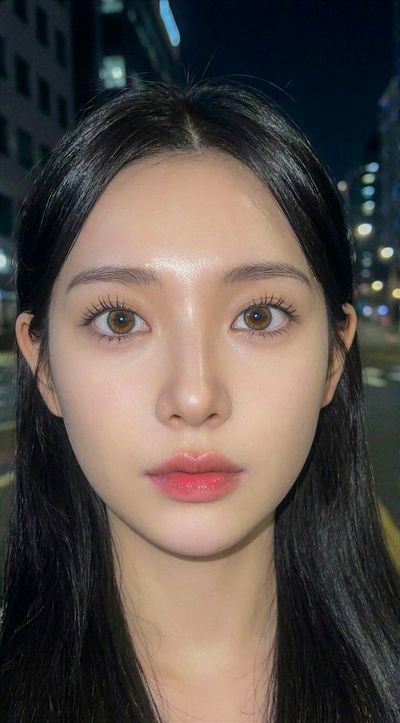 Ethereal Glow: Nighttime Portrait of a Digital Muse