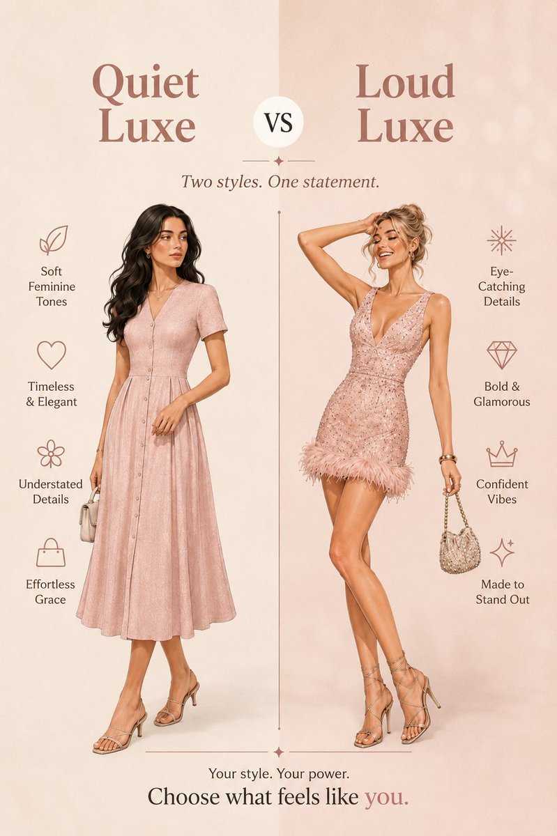 Quiet Luxe and Loud Luxe face off in a viral fashion poster