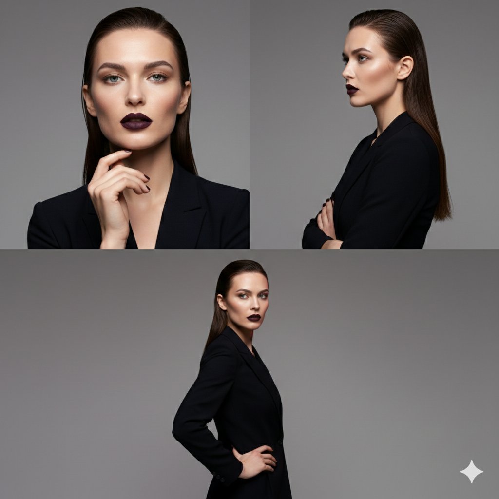 Sharp Elegance: A High-End Fashion Collage