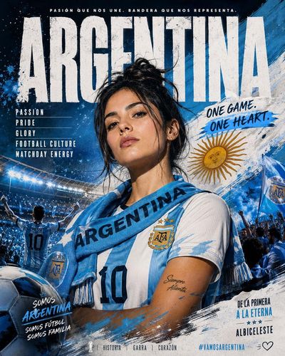 Power and Pride: Argentina Football Poster