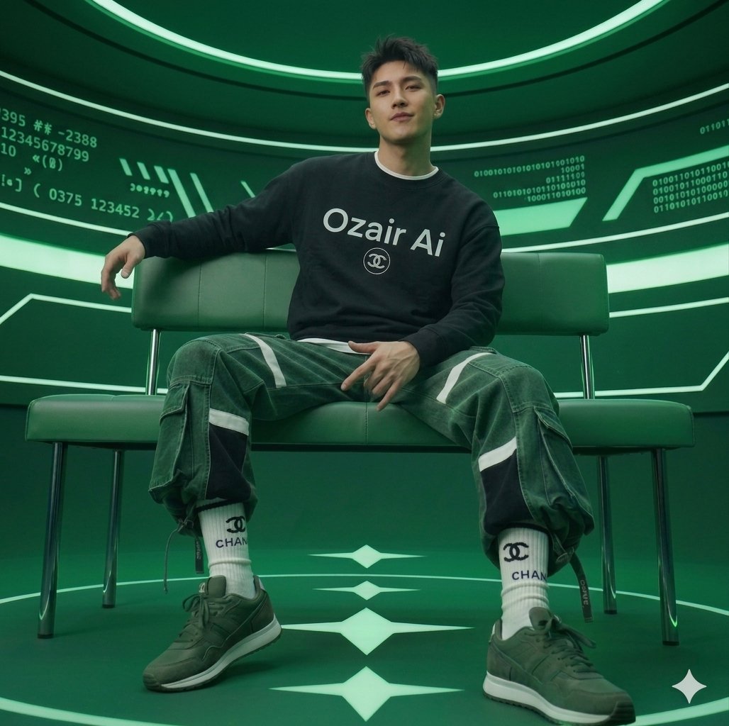 Confident Tech Vibes in a Futuristic Setting