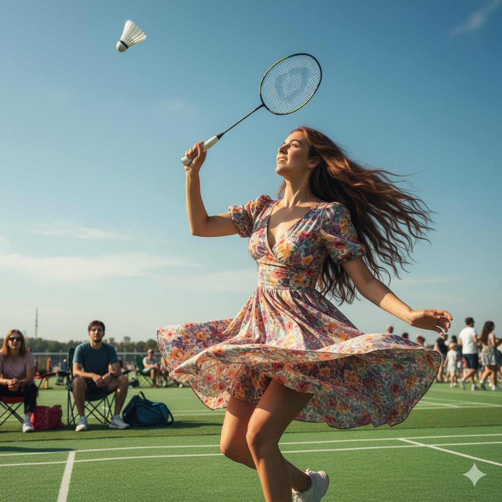 Fierce Focus: A Badminton Dream Under the Sun