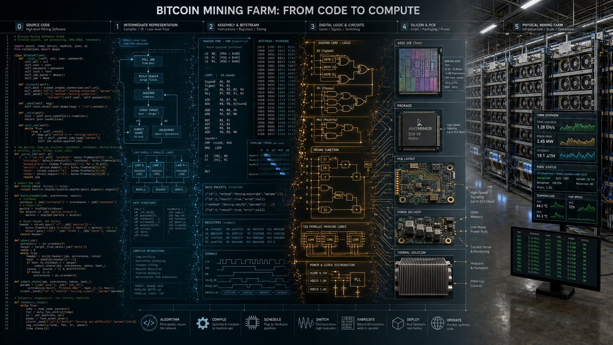From Code to Silicon: The Bitcoin Mining Stack