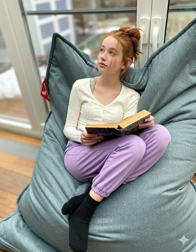 Cozy Winter Afternoon with a Dreamy Teen Reader