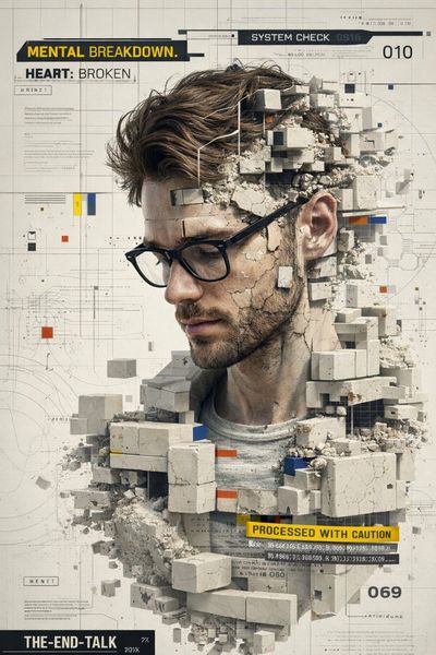 Fragmented Elegance: A Deconstructed Portrait in Marble