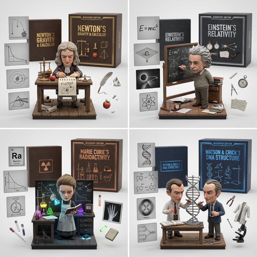 Genius Unleashed: A 3D Tribute to Iconic Scientists