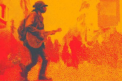 Vibrant Urban Pulse in Halftone