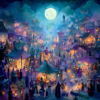 Moonlit Market Magic