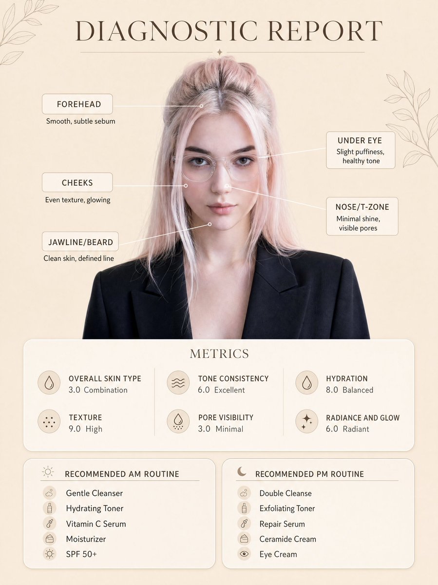 Personalized Skincare Diagnostic Poster