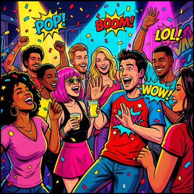 Vibrant Pop Art Party: A Celebration of Friendship