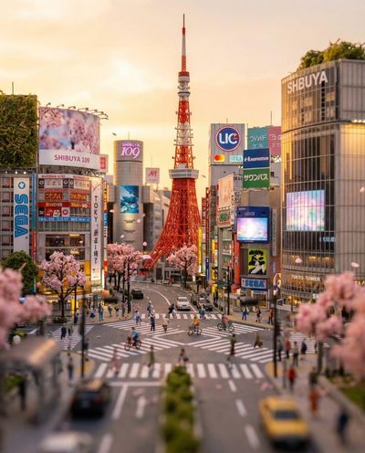 Tokyo's Twilight: A Miniature Marvel