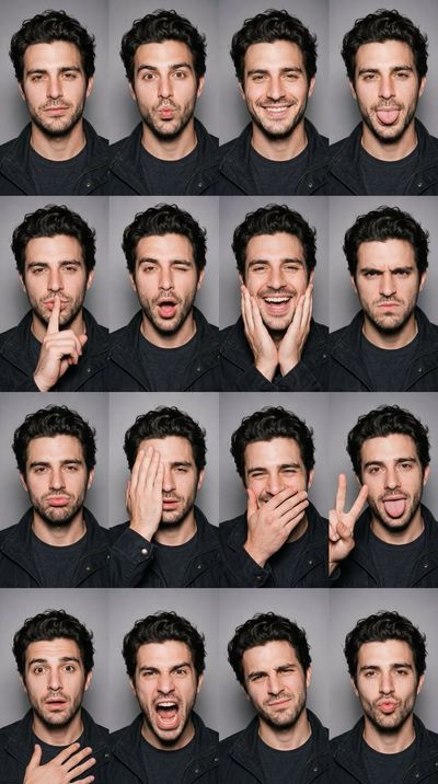 The Many Faces of One Woman: A Photobooth Grid